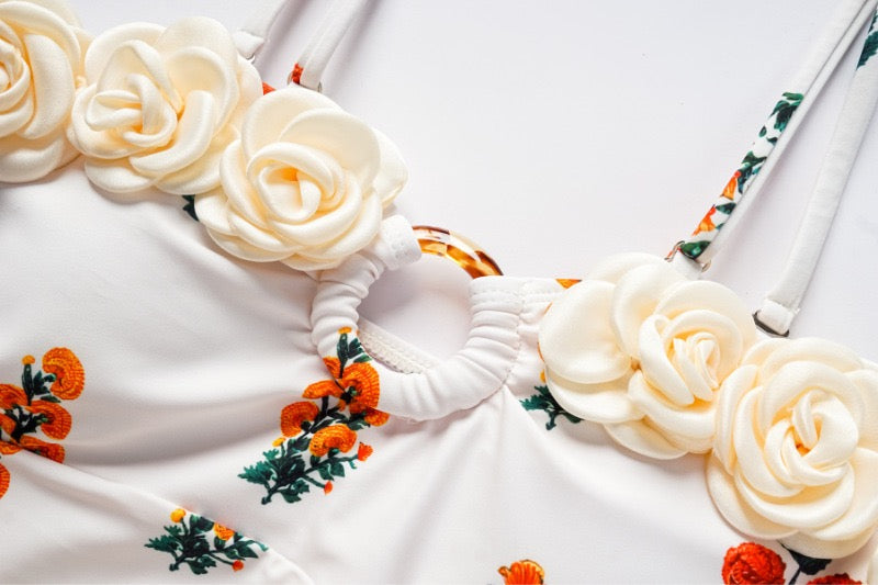 Block Print Monokini with Sarong